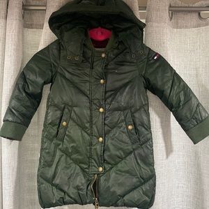 Toddler down jacket. Army green. Size 3T